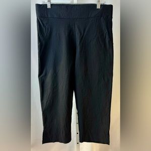 Vintage Lavish High Waisted Stretch Capris Rayon Nylon Spandex Blend Black Sz 1X